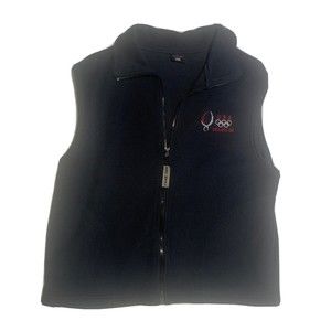 Official Team USA 2008 Beijing Olympics Mens L Fleece Full Zip Vest Sleeveless